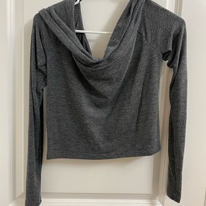 Grey cowl neck forever 21 sweater. Size large. Like new condition.